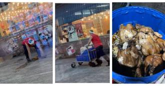 新竹甕窯雞名店爆「烤雞疑落地再撿」 店家急曬廚餘照澄清