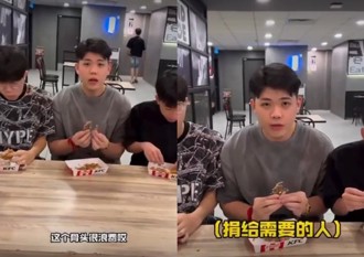 IG網紅用吃剩雞骨頭做善事　包飯糰送流浪漢惹爭議