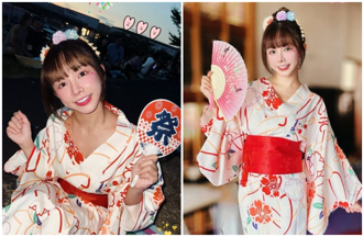 巫苡萱朝聖花火大會 辣穿浴衣許願「下次想和另一半來」