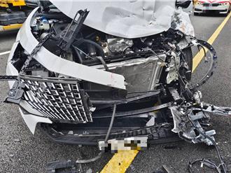 國3北小客車追撞清掃工程車  車頭全毀車流一度回堵