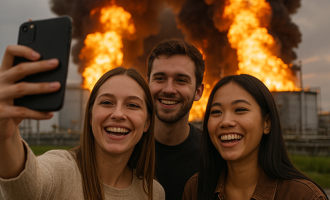 烏克蘭襲俄油庫「間接受害者」 三男女嘻笑合影遭重罰