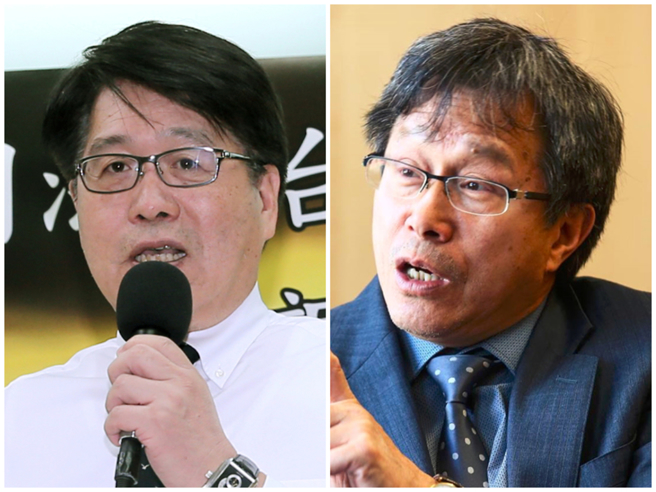 針對大罷免成敗等議題，游盈隆(左)、謝志偉(右)近日頻繁隔空交火。（合成圖／資料照）