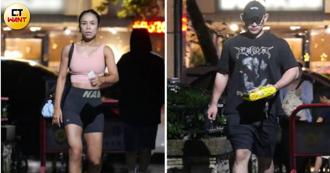 直擊》林芯儀戀上健身教練　深夜私會「嘟嘴索吻」親密互動曝光