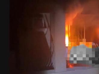 台中大樓惡火！「1男困9樓陽台遭烈焰吞噬」疑人為縱火