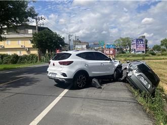 宜蘭休旅車失控！他好端端停路邊遭擊落 網笑：田轎子界新人王