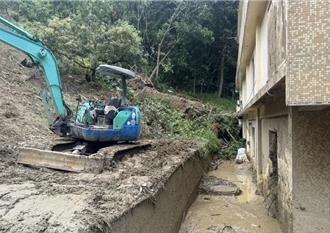 石岡掏空路基、民宅被土石沖毀 市府允諾撥款3千萬復建