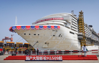 第二艘陸產大型郵輪「主發電機啟動」 總進度已超80％