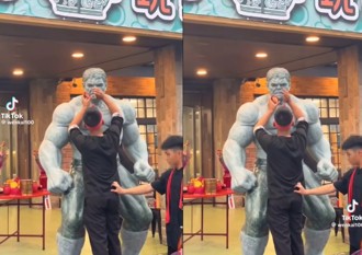 恆春店家「浩克像」開光？ 內行人爆出內幕：這樣說