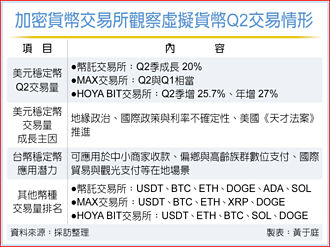 国内美元稳定币 Q2年成长3成