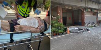 埔里恐怖瓦斯氣爆！2樓落地窗遭炸飛   57歲男70％燒燙傷送醫