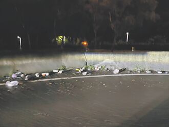 高雄 大中匝道垃圾滿布 禍交安毀市容