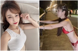 58歲美魔女穿「比基尼」路邊運動！遭嗆別嚇人　她發文反擊