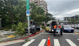 驚險畫面曝光！曳引車追撞 66歲賓士男暴衝連撞3車