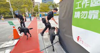 台中 雲門戶外公演 偵爆犬駐守維安