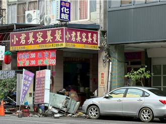 台中男酒駕衝撞店家騎樓　肇事逃逸車拋錨遭逮