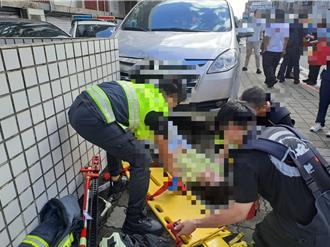 新莊分局大門休旅車衝上人行道撞2女  1人慘壓車底   駕駛辯身體不適