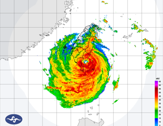中颱楊柳13：00登陸台東太麻里 強風豪雨狂掃