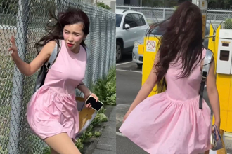 李多慧颱風天差點被吹倒！披頭散髮生無可戀笑「老鳥不怕了」