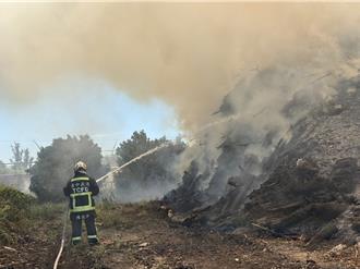 大甲建興掩埋場火警濃煙四竄！  環保局：快關門窗