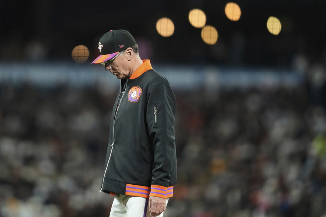 巨人總教練馬文對球隊守備失望。（圖／美聯社）