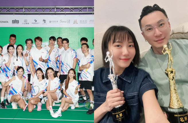 大牙和前夫阿廖師舉辦的明星羽球比賽「憂敗盃」，未來動向不明。（圖／FB@大牙）