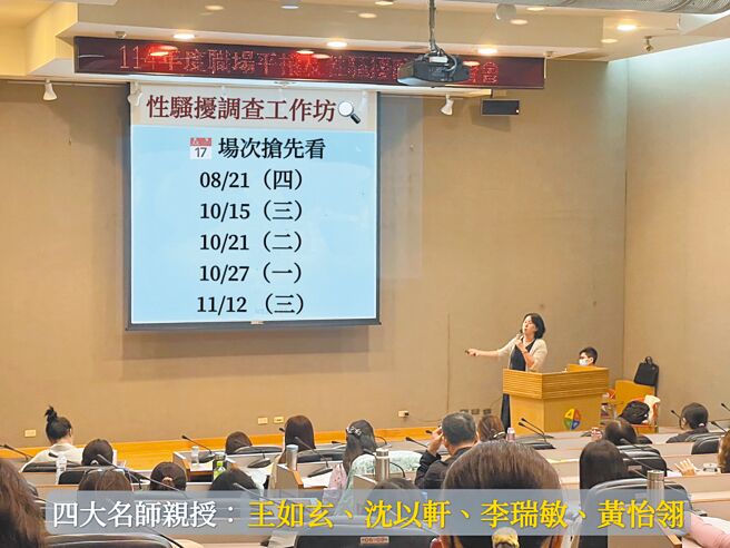 新北市劳工局规画「性骚扰调查工作坊」课程，邀请实务经验丰富的四大名师办理5场次课程，协助企业了解职场性骚扰如何圆满处理。（新北市劳工局提供／柯毓庭新北传真）