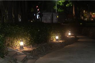 竹市護城河照明不足 增設46盞矮燈 彩虹地景同步亮相