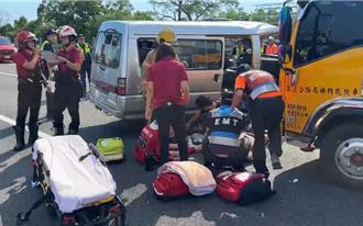 嘉縣民和國中棒球隊國道車禍8傷　1學生昏迷轉成大搶救