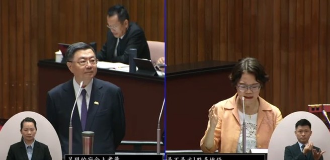 劉書彬質詢畫面。（取自立法院議事轉播）