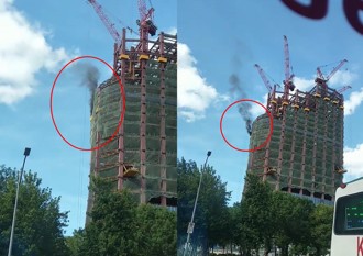 快訊》北市雙子星大樓再傳火警 工地16樓起火竄黑煙