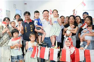 印尼童玩重現桃園 蘇俊賓偕新住民、移工歡度另類國慶