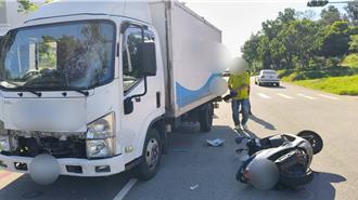 金門開瑄國小旁嚴重車禍 機車騎士噴飛傷重不治