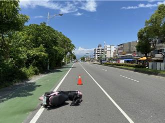 宜蘭冬山路口驚悚車禍　女騎士撞燈桿頭部重創不治