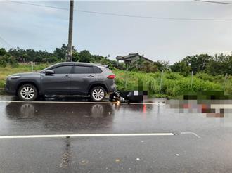 屏东新园死亡车祸　骑士雨天摔车遭大客车辗毙