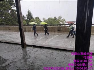 影》南投合歡山現冰雹奇景 「冷心低壓」高空過境釀異象