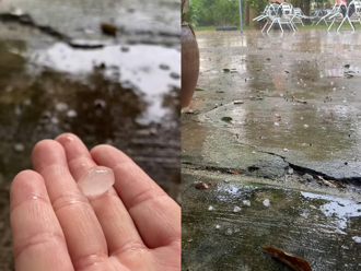 台中石岡低海拔山區下冰雹 民宿業者：實在太罕見