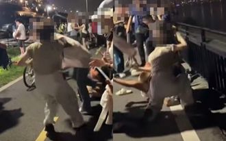 大稻埕煙火激鬥！ 觀賞民眾爆衝突「扯髮摔人又互毆」