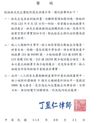 遭林穎孟控家暴   前誠泰銀少東夫反爆料她提告要求5000萬