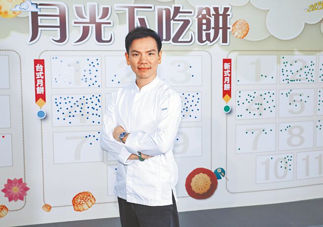旺旺中时媒体集团第一届月饼评鑑，知名甜点主厨王家承担任评审。（陈俊吉摄）