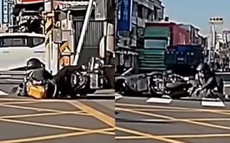 拜託別再上路！騎士想「高雄式左轉」 竟兩次綜藝摔