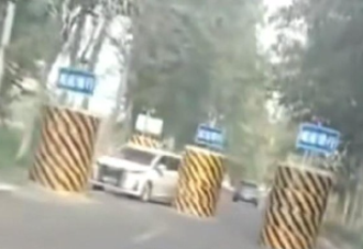 不是AI影像！河北路面驚見「5粗大水泥墩」 真實用途曝光