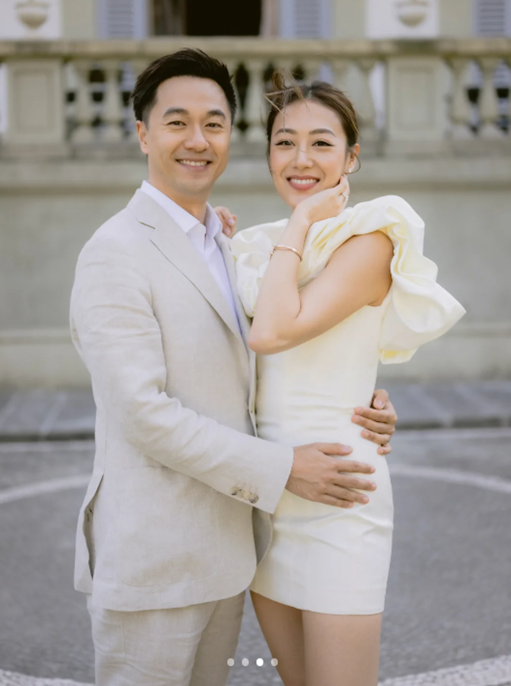 丁子田分享與老公的婚禮合照。（圖／小紅書 Sara Ting丁子田）