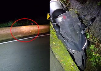 七月深夜有車無人！ 阿里山公路重機騎士恐墜谷