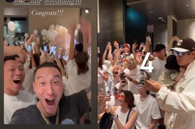 王阳明、瘦子等眾多艺人到场庆祝。（图／翻摄自高尔宣 IG）