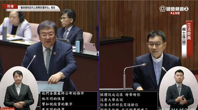 国民党立委赖士葆询问，有无被行政院长卓荣泰要求写辞职信？卫福部长邱泰源称「没有」，两人日前单独见面都是谈工作计划。（摘自国会频道YT）