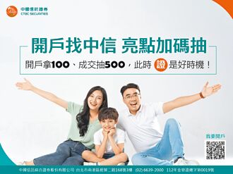 中國信託證券推數位理財 限時加碼