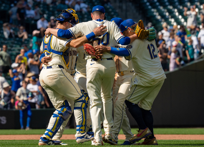 大聯盟西雅圖水手以大比分擊敗奧克蘭運動家。（圖／路透）