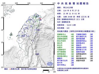 宜蘭近海規模6.0地震 全省各單位通報狀況「看這邊」