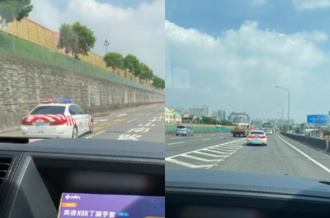 紅斑馬護送「小平安」畫面曝光！國道警暖喊：陪你走分秒必爭的路