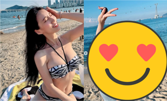 瑤瑤釜山海灘辣翻！「空洞泳裝」解放F級上圍 網嗨喊太犯規